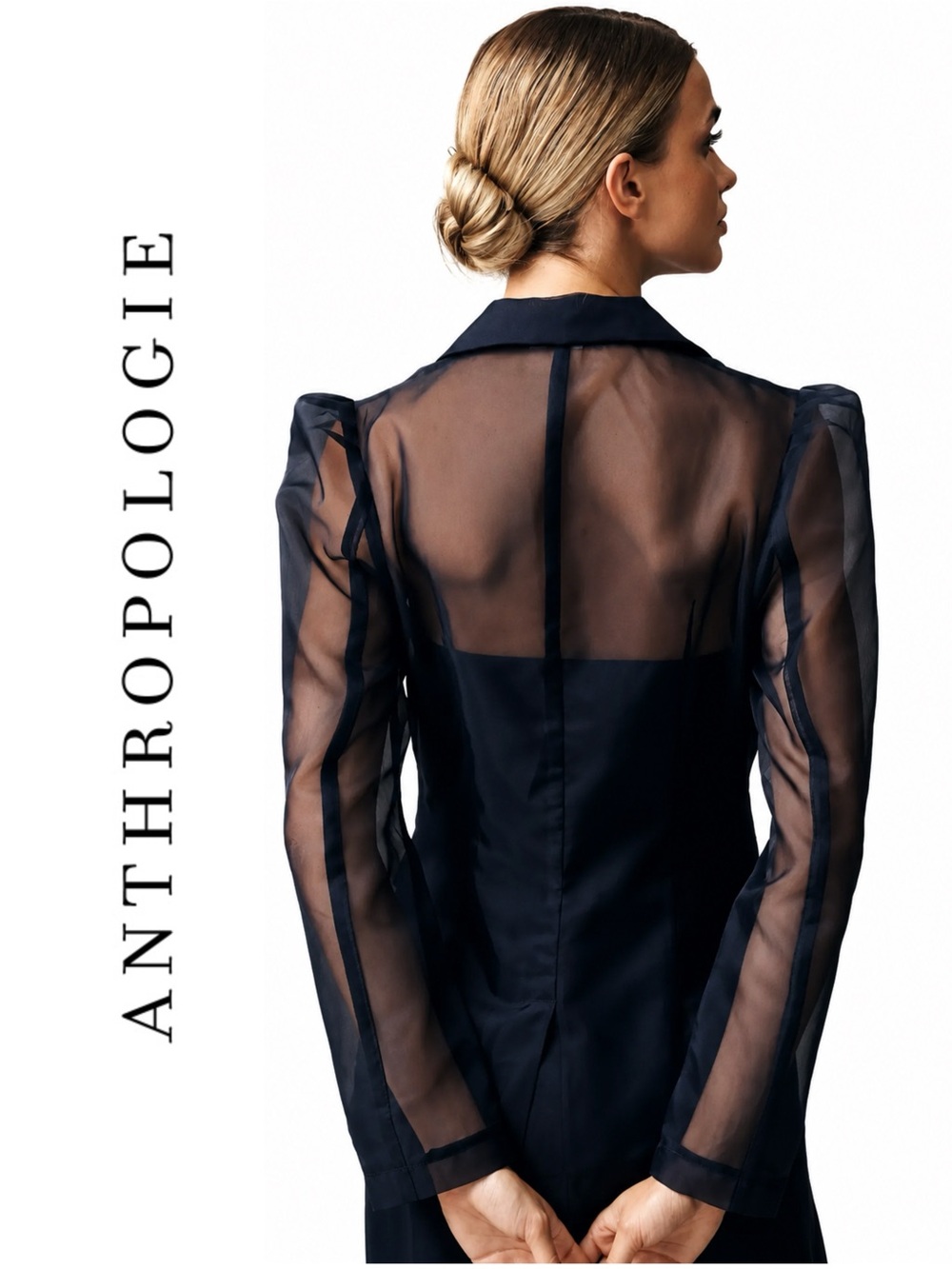 Anthropologie Dolan Left Coast Sheer Organza Blazer